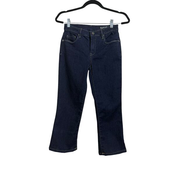 Blank NYC Women's Dark Wash The Varick Kick Flare Crop Denim Jean Size 25 - Picture 1 of 13